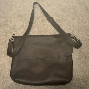 Calma Dark Taupe/Grey Crossbody soft leather bag